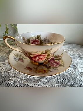 Vintage Royal Sutherland Bone China Teacup and Saucer